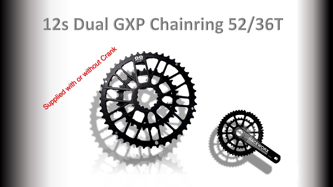 ROAD (52/36T) GXP 10/11/12s Black RACEWORX Set