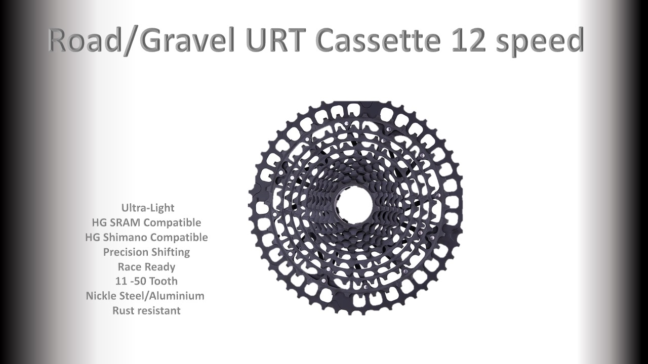 12s 11-50t Cassette Cluster Black URT (Ultralight Race Technology) - HG