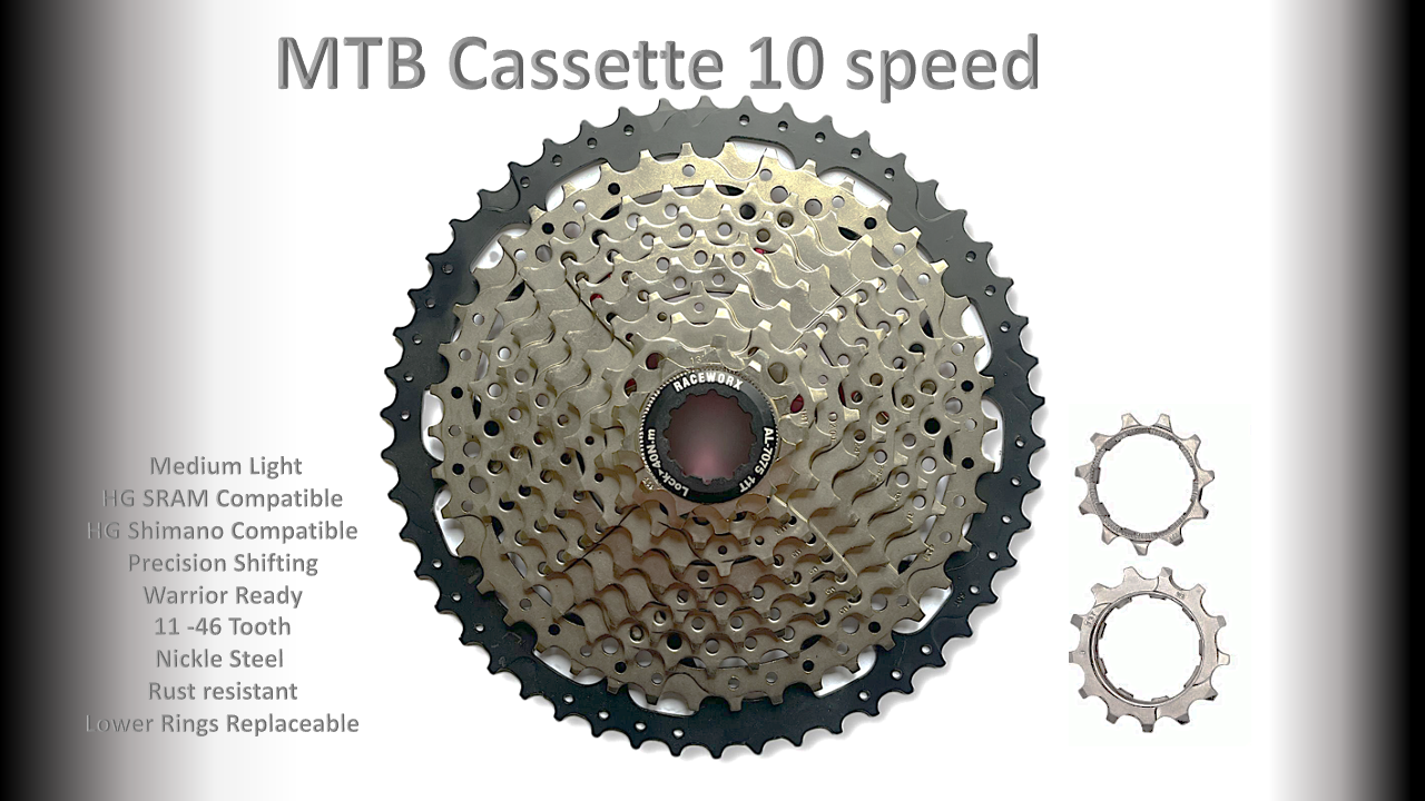 10s 11-46t Cassette Clusters Silver - HG - (For Recreational Use)