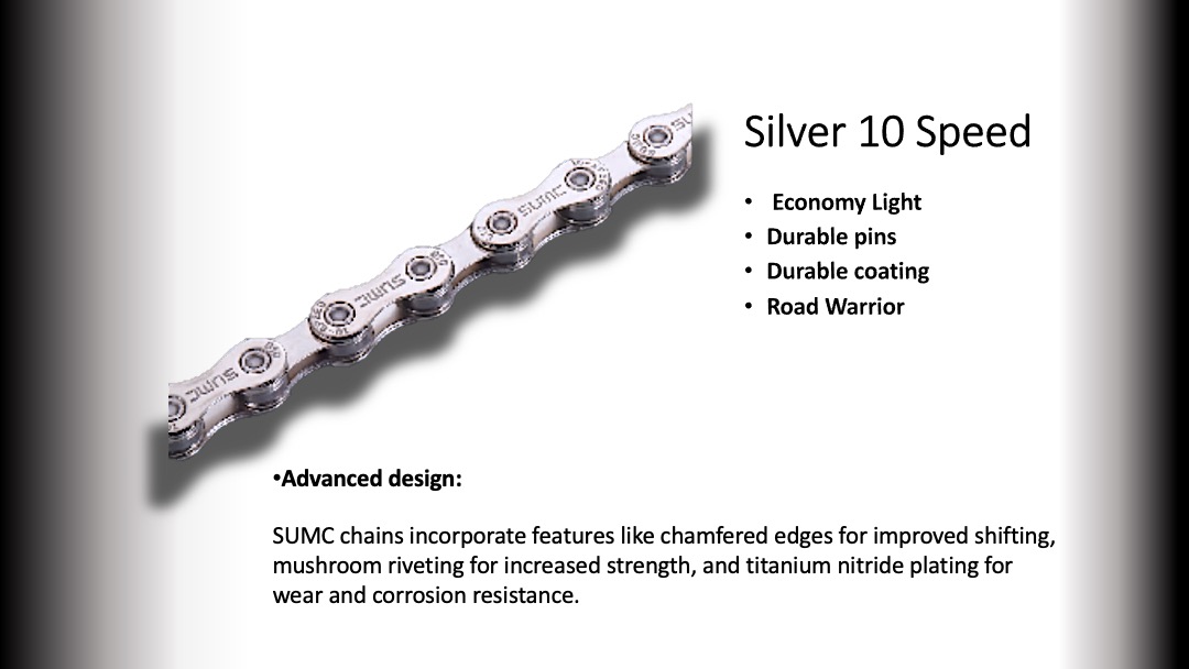 10s CHAIN SUMC 116 LINKS (SX10) NP/Silver
