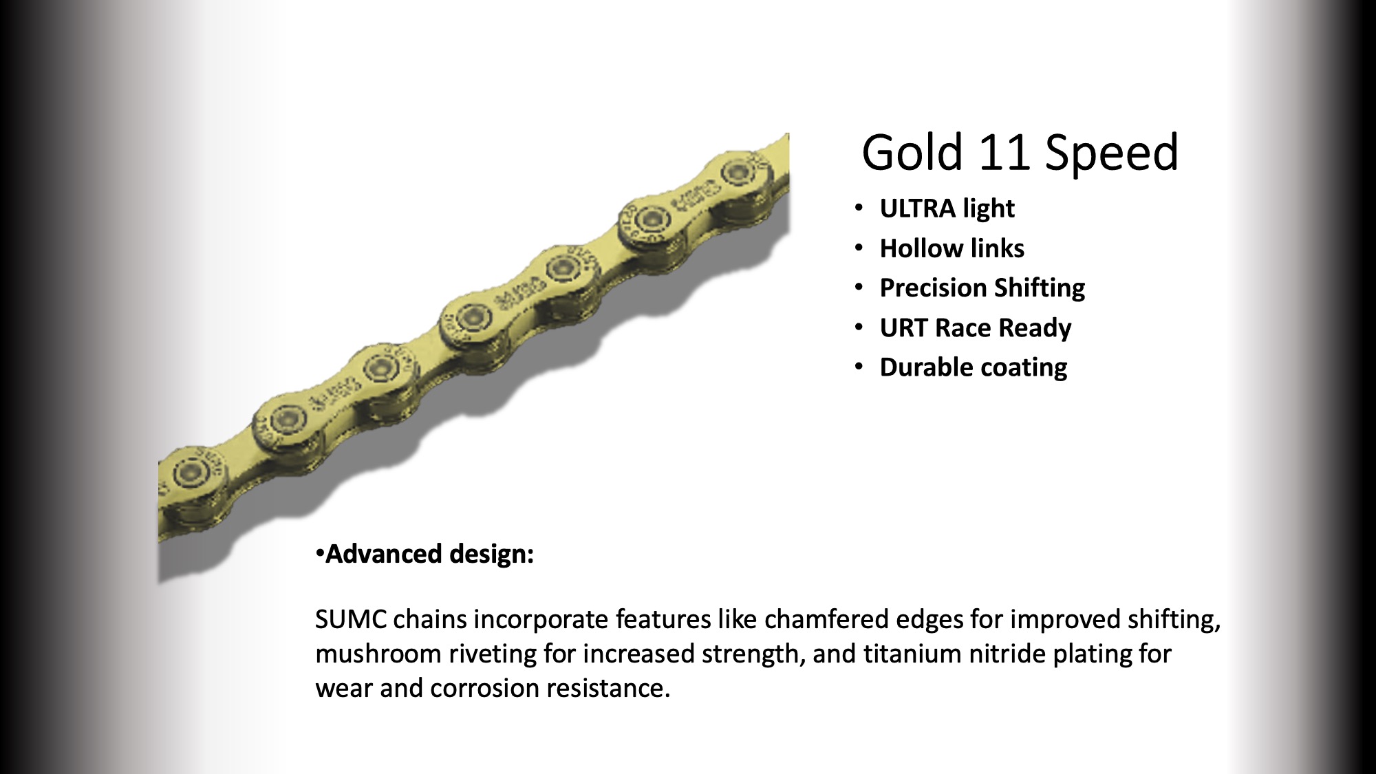 11s CHAIN SUMC  116 LINKS (SX11) Gold