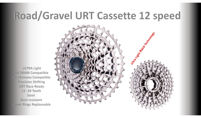 12s 11-28t Cassette Cluster Silver URT (Ultralight Race Technology) - HG