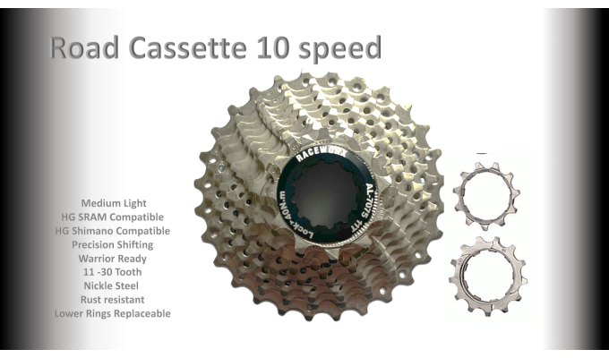 10s 11-30t Cassette Cluster Silver - HG ( For Recreational Use )