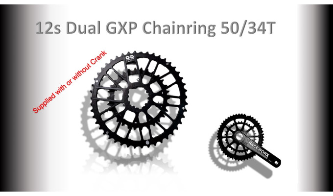 ROAD (50/34T) GXP 10/11/12s Black RACEWORX Set