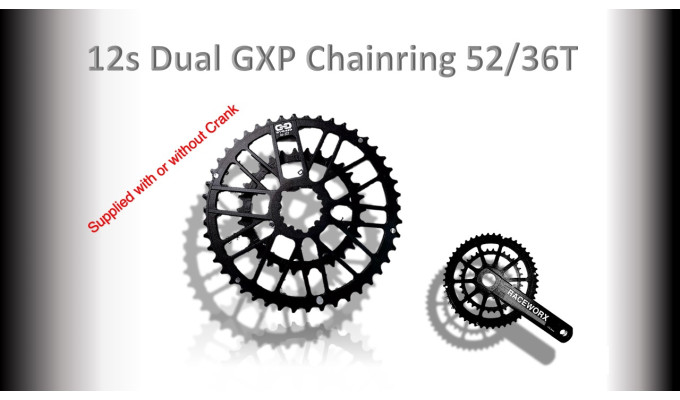 ROAD (52/36T) GXP 10/11/12s Black RACEWORX Set