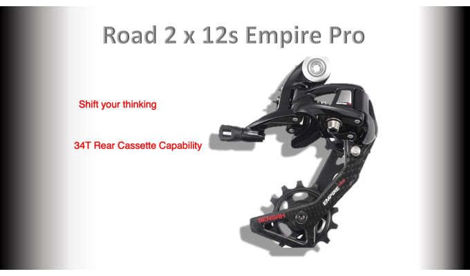 SENTYEH Empire Pro Road Rear Derailleur 2x12s (Medium Jockey Cage)