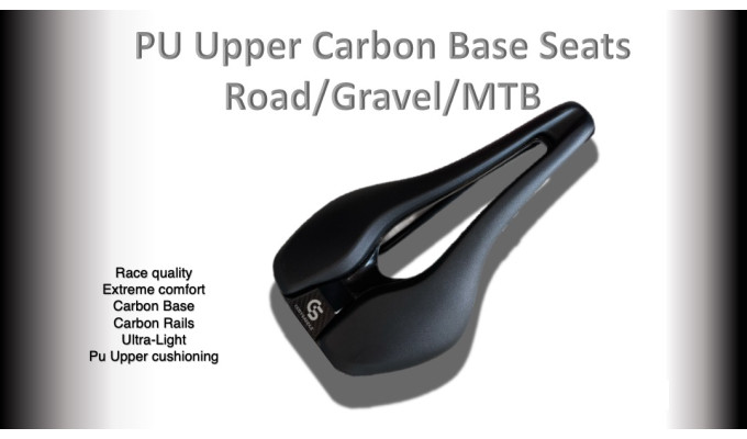 SEATS road seat ( Black )  (Carbon Base) PU Leather