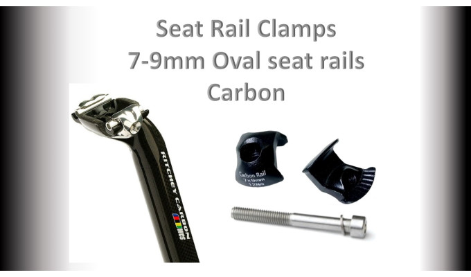 SEAT Rail Clamps 7-9mm oval Carbon Seat Rails