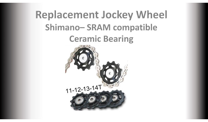 Jockey Wheels - 12T Ceramic Bearings (Shimano-SRAM) Compatible