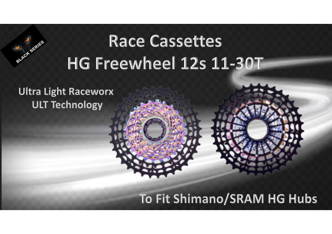 12s 11-30t Cassette Clusters Black-Multi ULT (Ultralight Race Technology) - HG