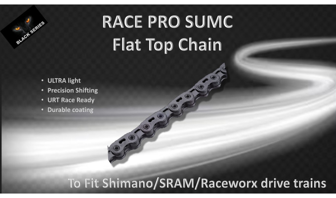 12s CHAIN FLAT TOP SUMC 126 LINKS (PRO SX12) Black
