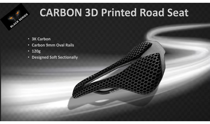 SEATS 3D printed ROAD seat ( Black ) carbon