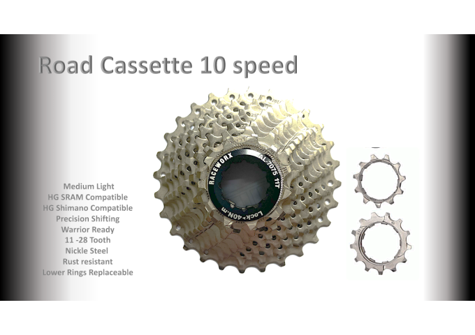 10s 11-28t Cassette Clusters Silver - HG - (For Recreational Use)
