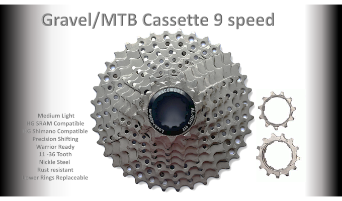 9s 11-36t Cassette Clusters Silver - HG - (For Recreational Use)