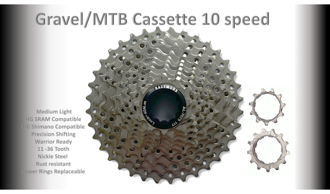 10s 11-36t Cassette Clusters Silver - HG - (For Recreational Use)