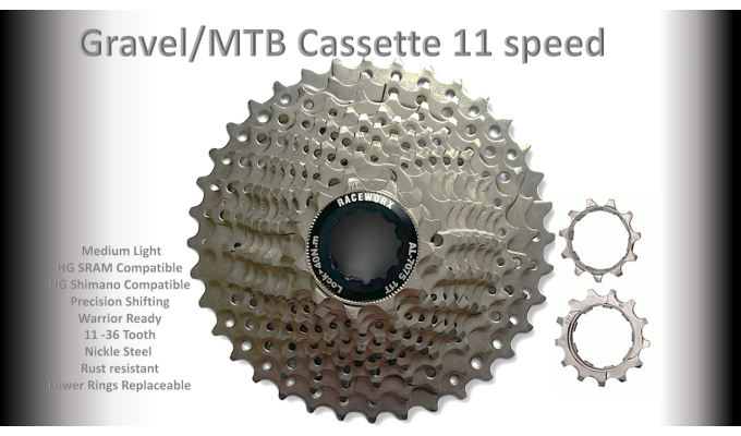 11s 11-36t Cassette Clusters Silver - HG - (For Recreational Use)