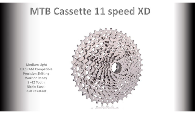 11s 9-42t Cassette Cluster Silver - XD