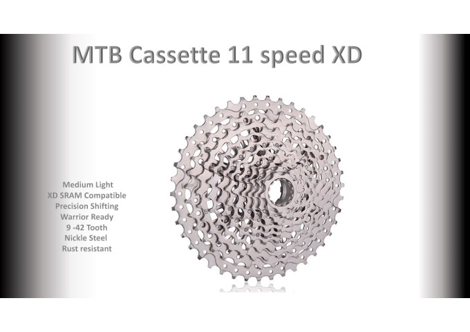 11s 9-42t Cassette Cluster Silver - XD