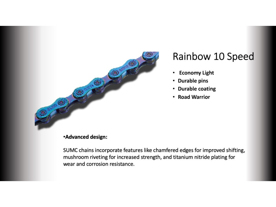 Cycle Crew | Bicycle Parts - 10S CHAIN SUMC 116 LINKS (SX10) Rainbow