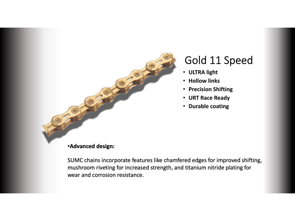 Es111 Chain Cycle Crew | Bicycle Parts - 11s CHAIN SUMC 116 LINKS (SX11EL) Gold