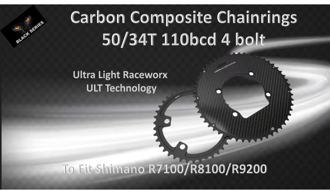 ROAD CARBON (50/34T) 4 bolt 110BCD compatabile with Shimano Crank Set (R7000/R8100/R9200) Set 