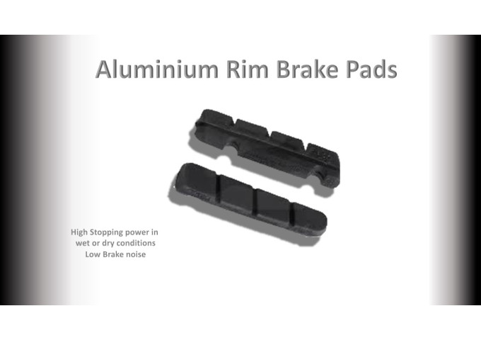 BRAKE SHOES - Road Aluminium Rim Set (Pads only - No body)